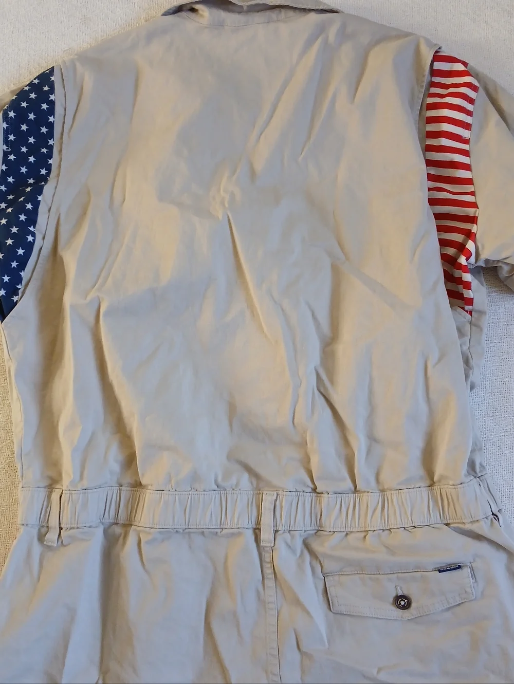 chubbies ♡ americana coveralls shortalls flag usa jumpsuit danger zone xxl retro